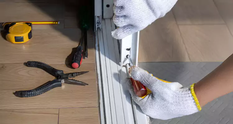Backyard Sliding Door Track Repair in Miami Lakes, FL